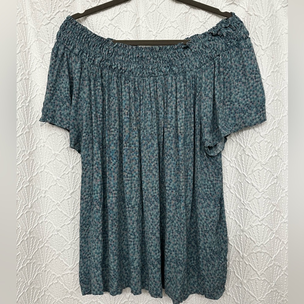 Smocked Maternity Top Floral The Nines By Hatch Flutter Short Sleeve